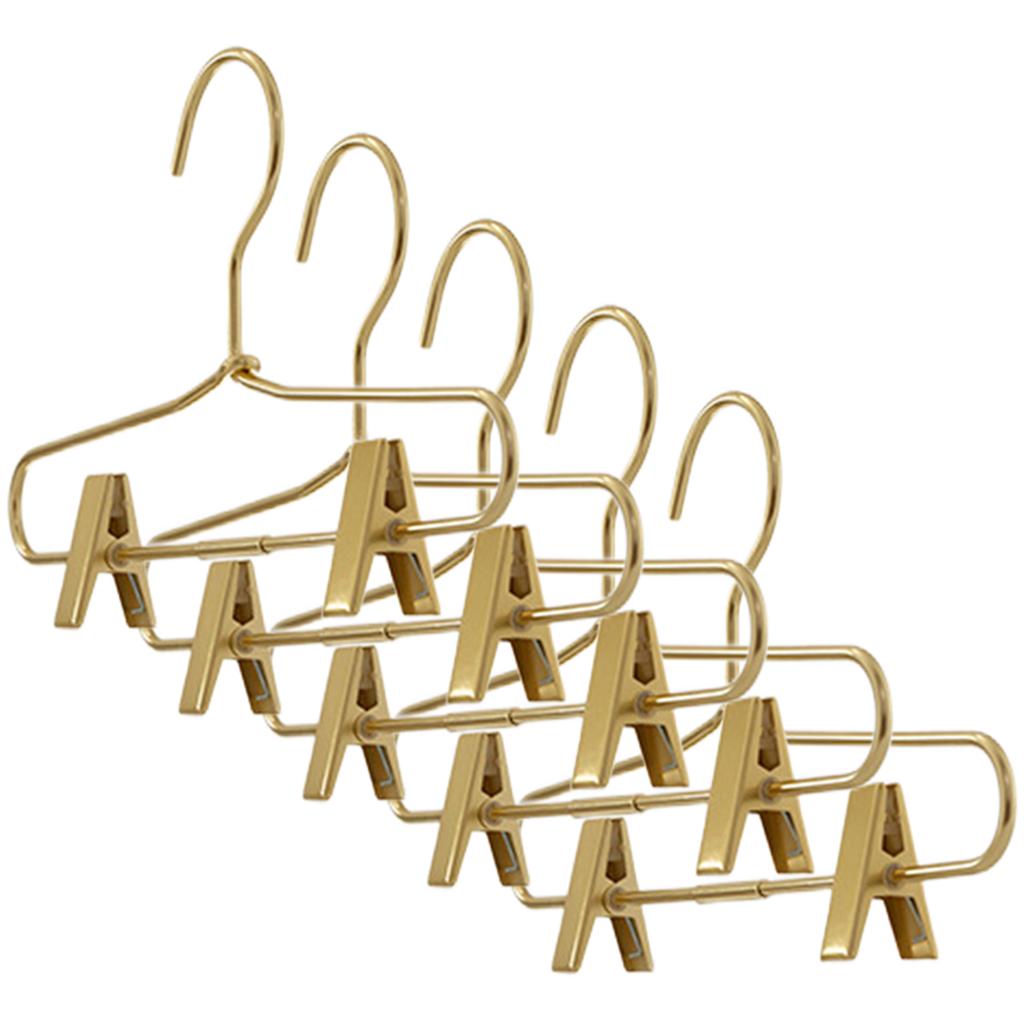 Metal Hangers With Clips Wardrobe Clothes Hanger  Light-Weight Metal Clothes Hangers for Home Hotels Dorms Malls