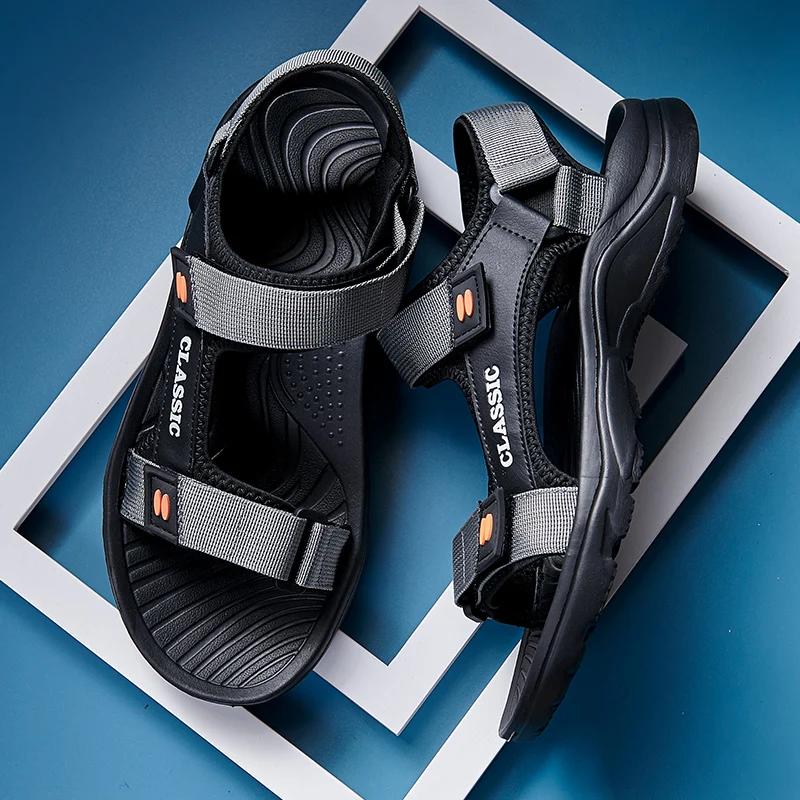Fashion High Quality Sandals Men Beach Sandals Comfort Casual Shoes Lightweight Summer Large Size Men Slippers Comfortable Roman Sandals