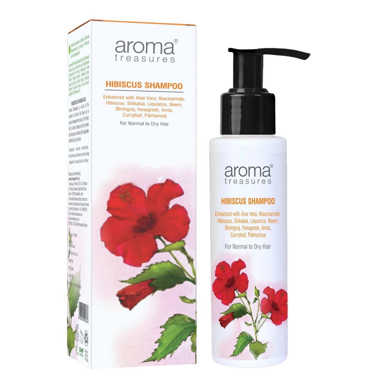 Шампунь с Гибискусом (100 мл), Hibiscus Shampoo, Aroma Treasures