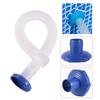 1 zestaw Adapter Skimmera Basenowego i Uchwyt Ścienny Rura 80cm Biały Wąż 40mm Złączka Zaczepowa do 80mm Gwintu Wewnętrznego Niebieski Złączka Akcesoria do Czyszczenia Basenu