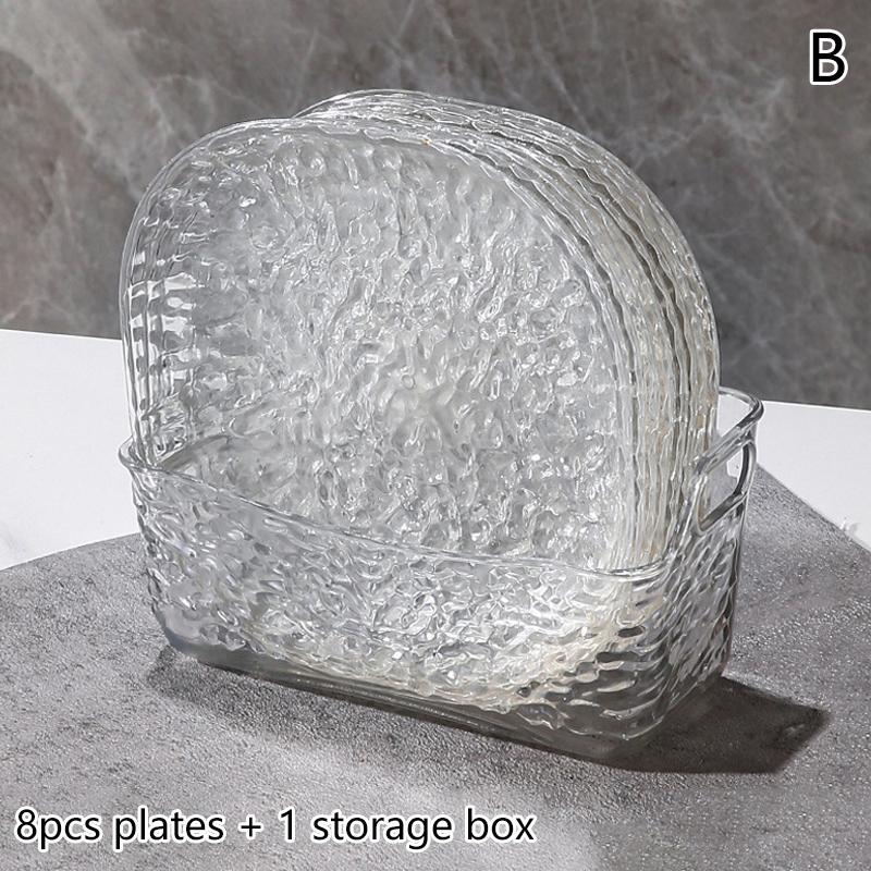 8Pcs Easy To Clean Dinner Plate Storage Box Food Grade Pp Material Dried Fruit Plate Candy Plate Container Snack Tray