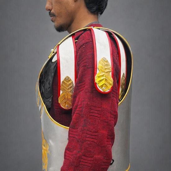 Roman Legionary Cuirass Armor with Gold Embossed Design Gladiator Chest Armor Costume