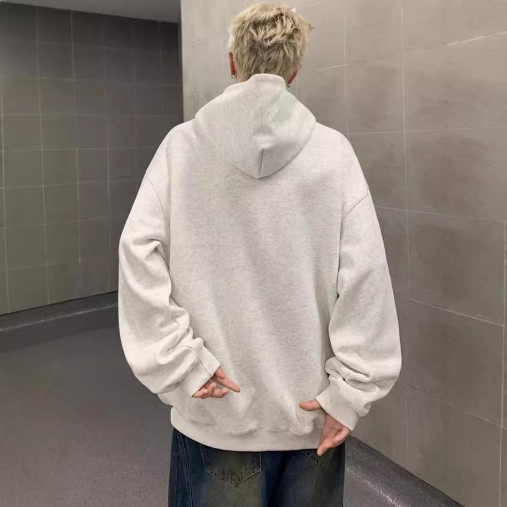 Hooded letter printed sweater men's high street ruffian handsome casual trendy brand versatile couple jacket