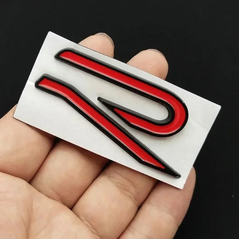 Insignia Emblema R de Metal 3D Pegatinas Calcomanías para Carrocería Cola Maletero para VW Volkswagen GTI R Rline Golf Beetle Passat Sharan Jetta BA5
