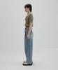 NONBLANK Raglan Half Sleeve Collar Crop Knit_Deep Green