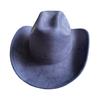 Cow Head Belt Suede Leather 7.5Cm Western Cowboy Fedora Hat Women'S Men'S Church Jazz Hat Fashion Travel Party Hat Denim Hat