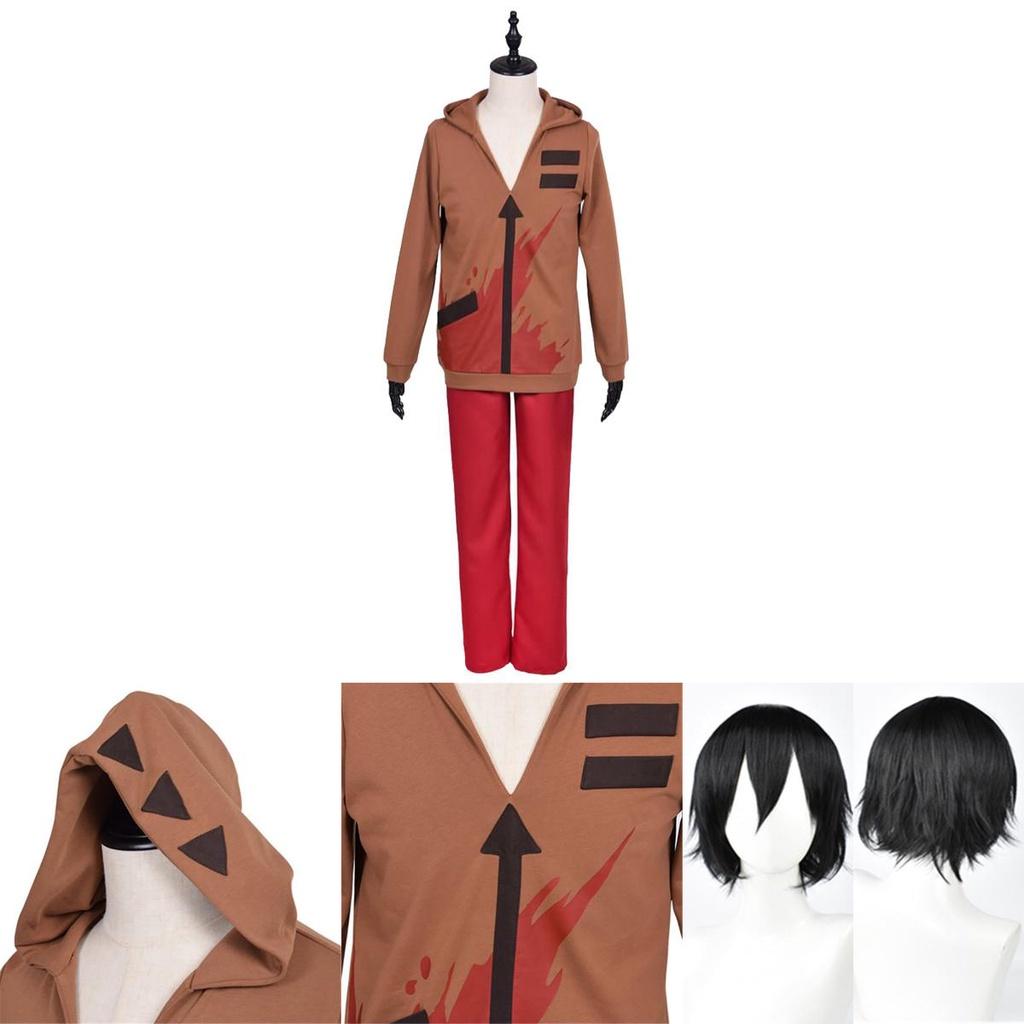 Exquisite Adults Mens Angels Of Death Isaac Foster Wigs Zack Hoodie Jacket Pants Costume