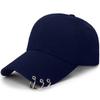 ZHENYUEQI Unisex Trendy Plain Baseball Cap with Rings