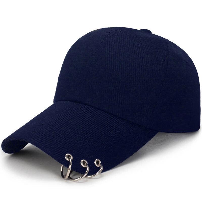 ZHENYUEQI Unisex Trendy Plain Baseball Cap with Rings