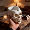 Skeleton Skull Resin Decor Ashtray With Handcrafted Carving For Halloween Home Office Ornament
