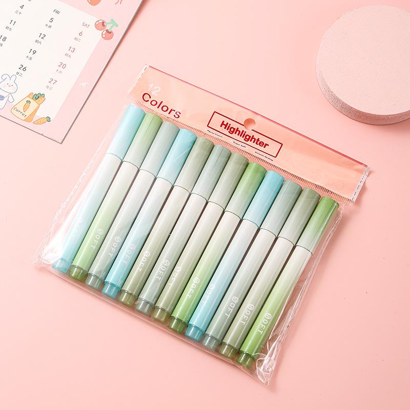 Fluoreszierende Marker Stifte Set mit hoher Kapazität mit OPP-Verpackung für Studenten und Kunst