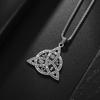 Collana con Ciondolo a Croce con Intreccio Celtico Nordico Vintage per Uomo Catena in Acciaio Inossidabile Gioiello Collana Amuleto
