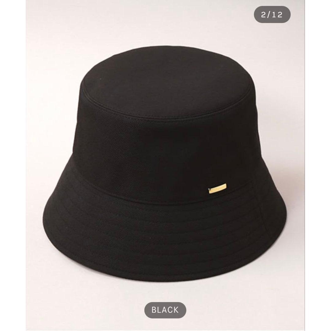 Used ca4la bucket hat black gold plate