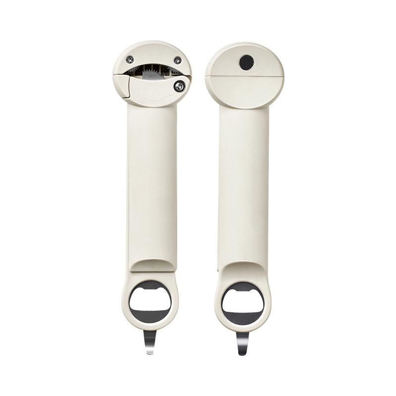 Multifunctional Stainless Steel Can Bottle Opener with Magnetic Cap Catcher Easy Grip Lid Remover Tool---