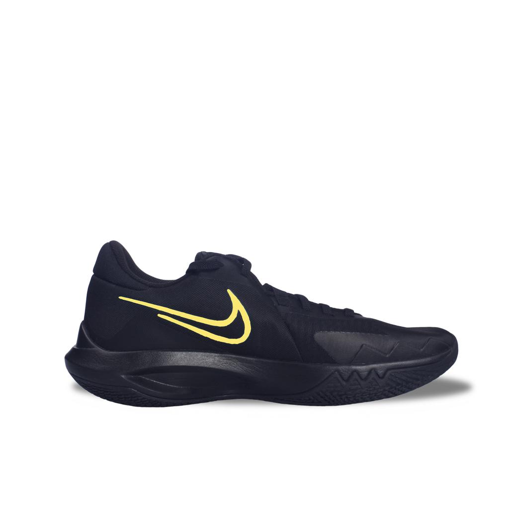 Nike Precision 6 Cushioning Abrasion Resistant Slip Resistant Low top Basketball Shoes Men's Black Yellow IO7605-040(Team1180-)