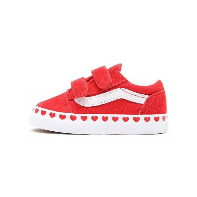 Vans Old Skool Series Comfortable Versatile Low-Top Walking Shoes Baby Shoes Red VN0A38JN30V