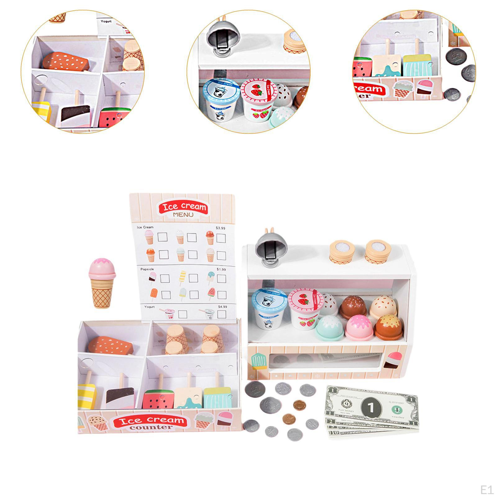 Деревянные игрушки-мороженое Деревянная игрушка для дошкольников 3 4 5 6 7 8 лет single — фото 3