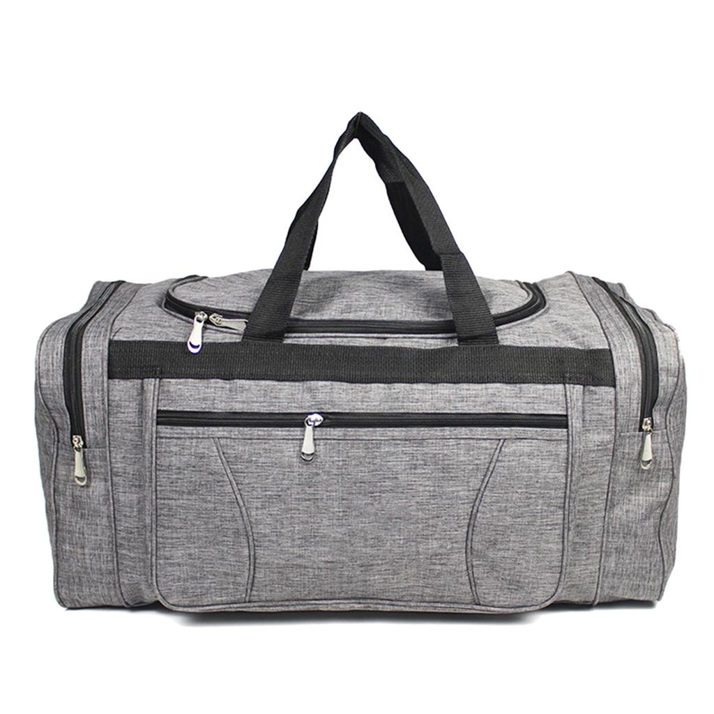 Travel Garment Bag Waterproof Large Capacity Multi Pockets Oxford Fabric Travel Bag for Gentlemen Light Gray S