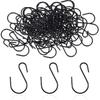 100 Pcs Small S Hook 1 Inch Metal Heavy Duty S-Hooks Mini Black Iron Hanging Hooks Wire Hangers for DIY Crafts S Shaped Hook for Jewelry Kitchenware