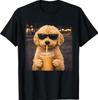 Dog Goldendoodle Drinking Iced Coffee Funny Animal Meme Dogs T-Shirt