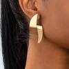Trendy European & American Twisted Glossy Spray-Paint Earrings for Women, Japanese & Korean Style, Simple & Fashionable Studs