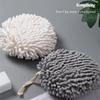 Absorbent Hands Towel Chenille Wipe Hands Ball with Hanging Hook Fast-Drying Soft Towel Hands Wipe Ball Towel Bathroom Supplies