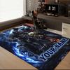 1PC Custom Name "Skull Biker Wolf" Theme Floor Mat Ideal for Living Room, Game Rooms, Office, Bedroom,Floor Mat Playful Design