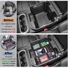 RUNROAD Center Console Organizer Tray Compatible With - Chevy Silverado 1500/GMC Sierra 1500 And 20-23 Silverado/Sierra 2500HD/3500HD Accessories,