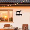 Windhund Hund Willkommen Zeichen Metall Ornamente Kunstwerk Wand Aufkleber Form Windhund Aufkleber Zeichen Metall Ornamente Willkommen Kunstwerk