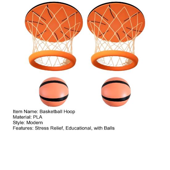 1/2 Набори Іграшка Баскетбольне кільце для стелі з 1/2 м'ячами Підвісна міні-баскетбольна гра для приміщень Зняття стресу Дитяча баскетбольна іграшка-мішень