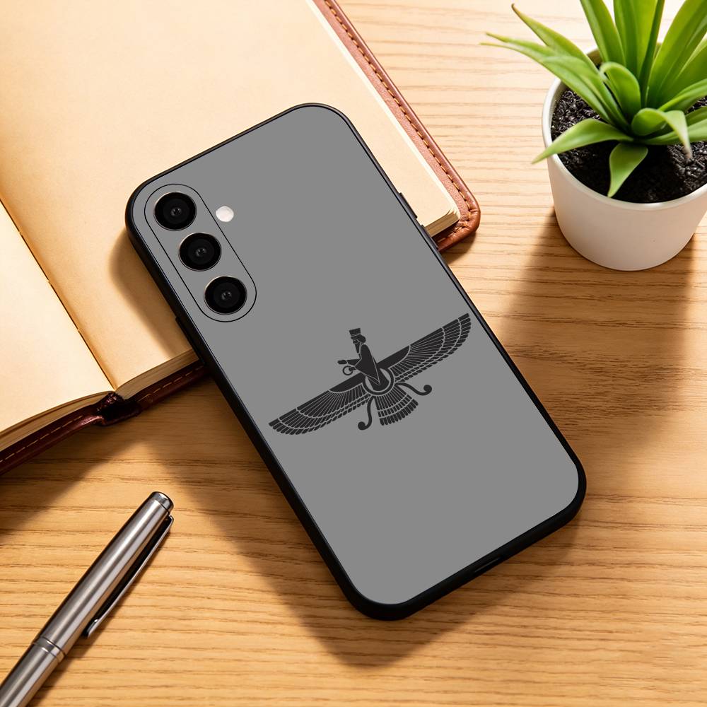 Assyrian Faravahar Flag  Phone Case For Samsung Galaxy A73,A72,A71,A70,A53,A52,A51,Soft Silicone Black Cover