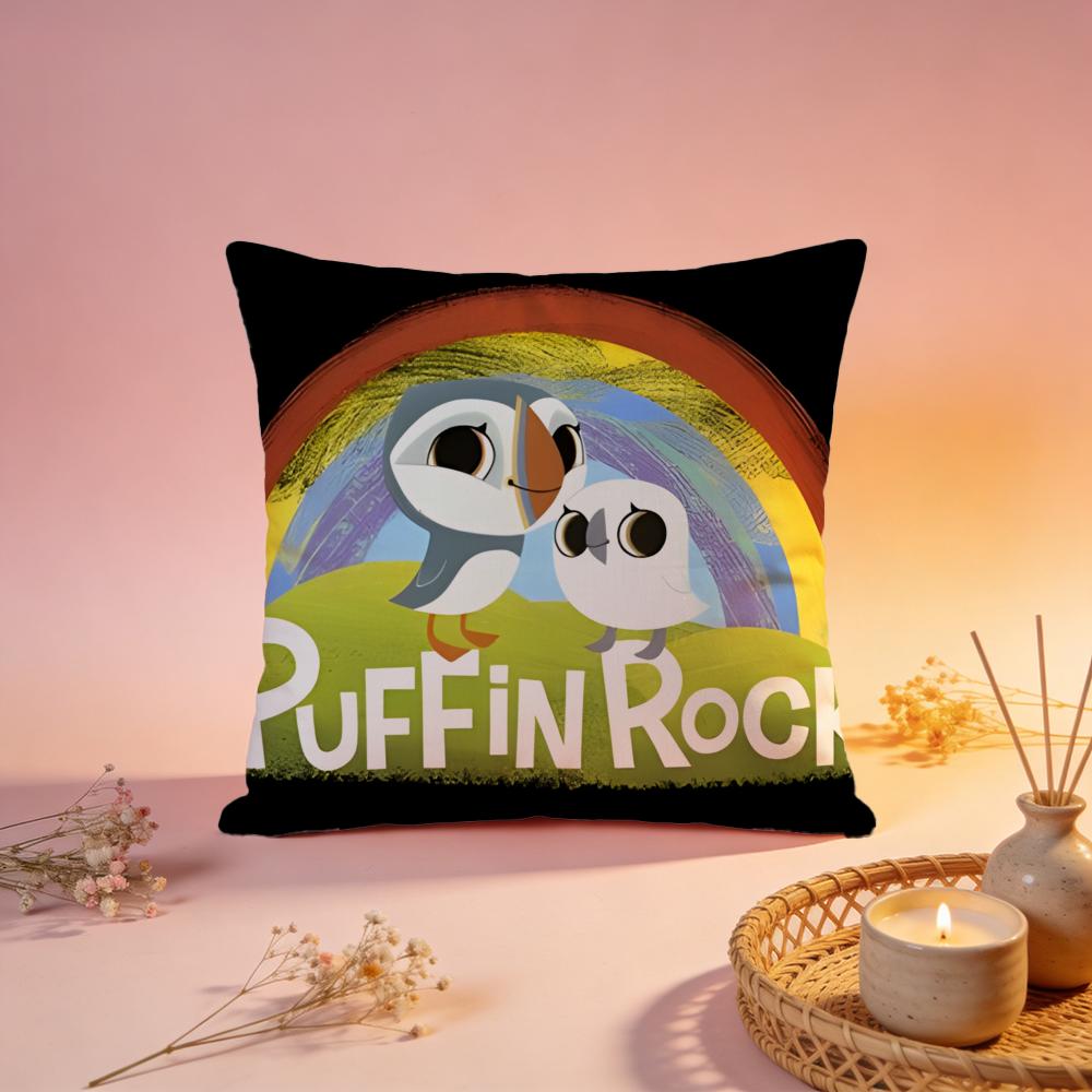 Hot PPuffin Rockiou Cushion Cover Comfortable Durable Pillow Cover MultiScene for Home Office Car Sofa