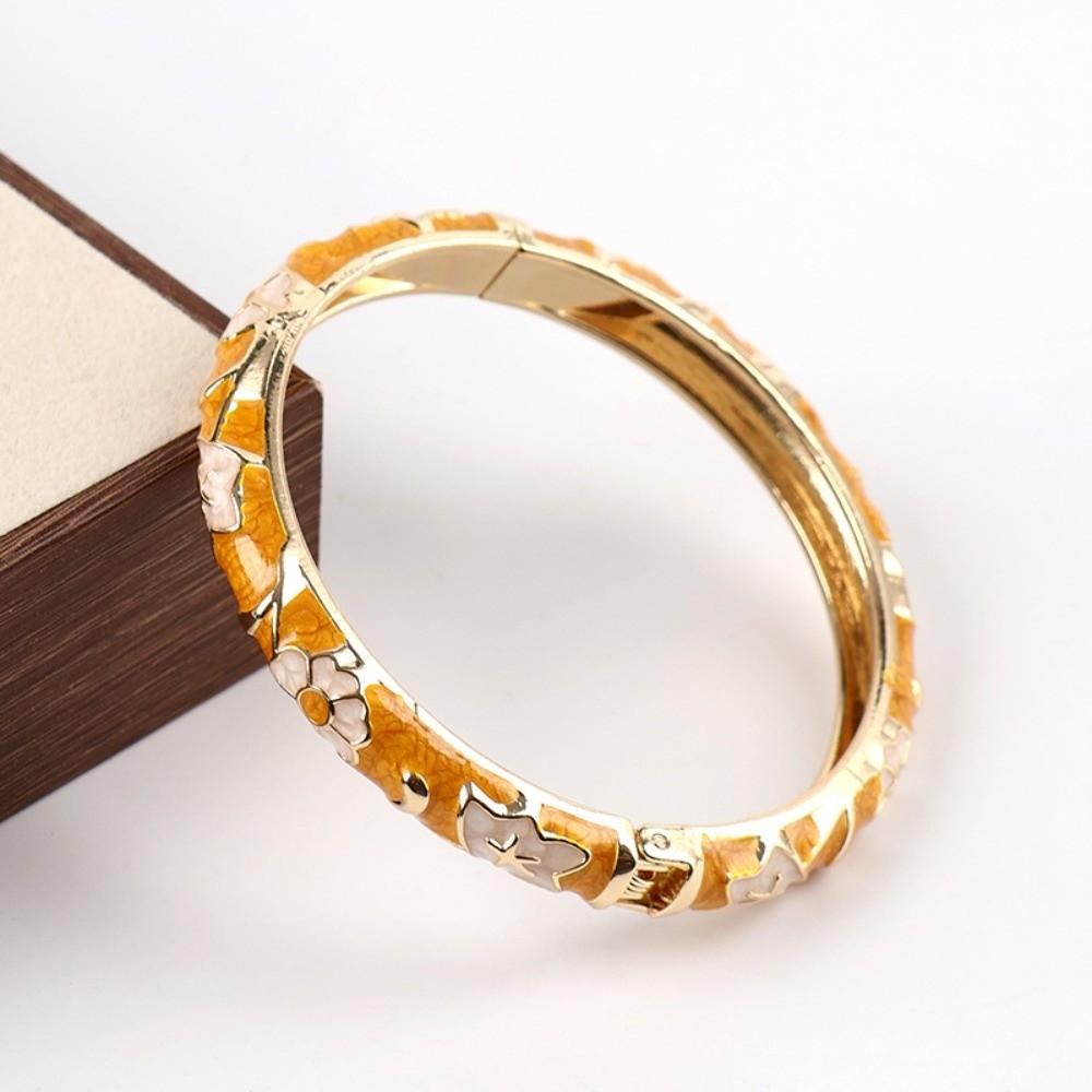 

Traditional Vintage Cloisonne Bangle Enamel Women s Hand Bracelet Flower Bangle Jewelry Gifts Style 7