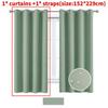 Nordics Full Blackout Solid Color Curtain With Polyester Fabric For Living Room And Bedroom Windows