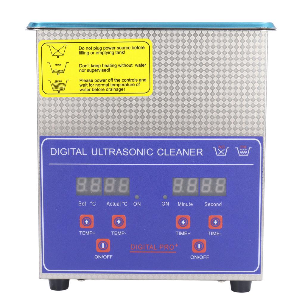 2L Ultrasonic Cleaner Stainless Steel Temperature Adjustable Ultrasonic Cleaning Machine for Jewelry Meter Circuit