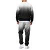 Men's Gradient Print Sweatshirt and Jogger Pants Set - Loose Fit Casual Two-Piece Outfit