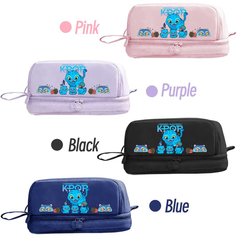 Double-layer Learning Stationery Bag Gift Girl Group Shoulders Bag For K-Pop Cartoon Pencil Case Stationery Bag Anime