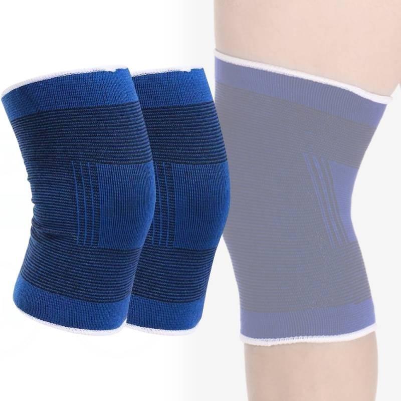 Blue Knitted Knee Brace Pad Outdoor Activities Knee Protector Hiking Sports
