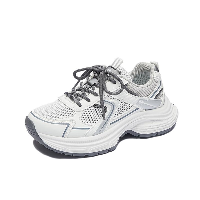 Nové dámské tenisky pro léto Studentské sportovní a volnočasové Streetová fotografie Síťované Prodyšné a Zvyšující výšku