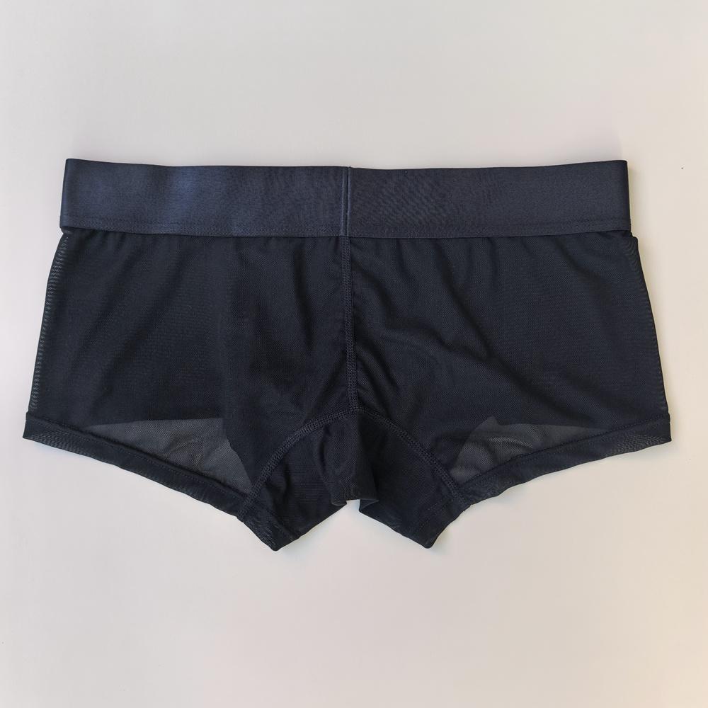 Boxer JOCKMAL da uomo, in mesh ultrasottile, traspirante, semi-trasparente, sexy, a vita bassa, tinta unita, casual, da indossare tutti i giorni, pantaloncini da allenamento