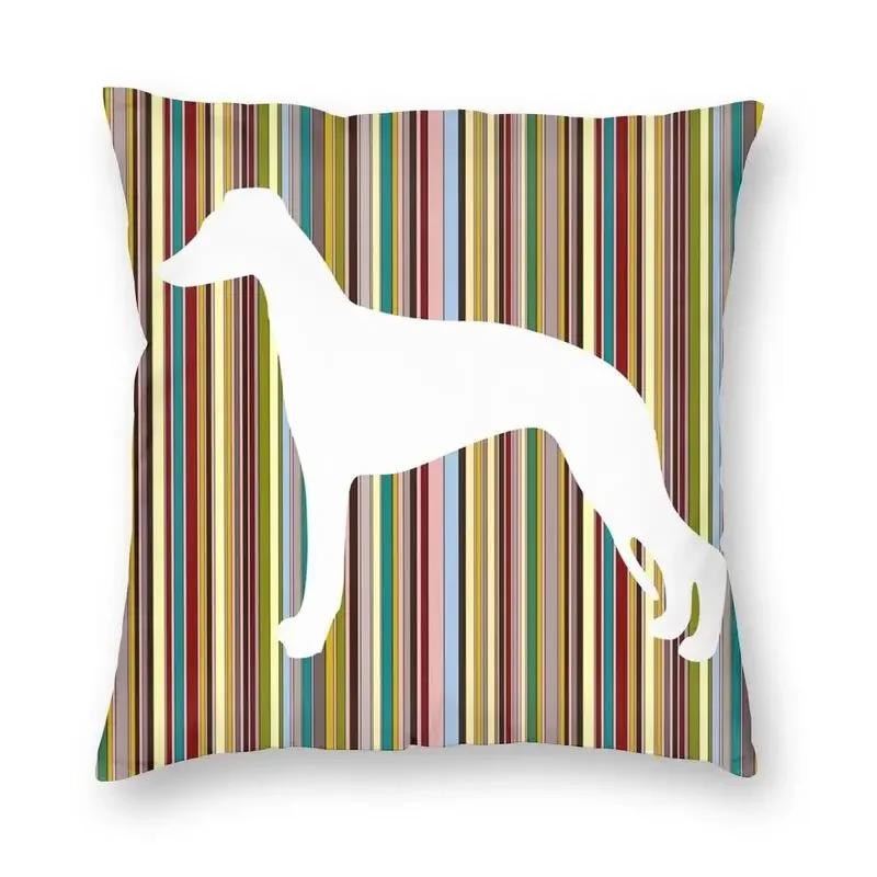 Whippet Sihthound Dog Cushion Cover 40x40cm Home Decor Printing Greyhound Christmas Tree Throw Pillow Case for Car Two Side