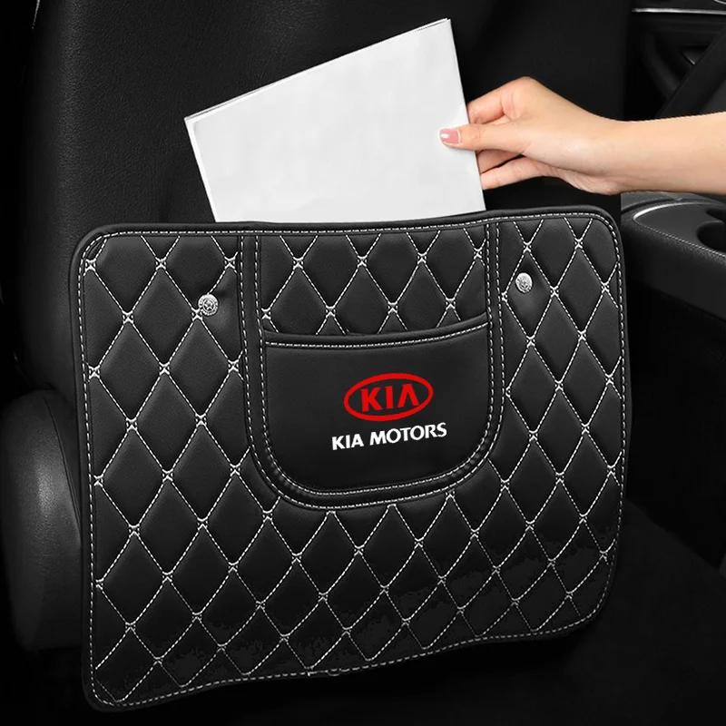 Car Seat Backrest Anti-kick Pad Leather Anti-dirt Scratch Mat For Kia Rio Ceed Sportage Cerato Soul Sorento