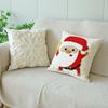 45X45Cm Christmas Cartoon Throw Pillow Cover Santa Claus Tufted Velvet Cushion Cover Decor Home Decorative Pillowcase
