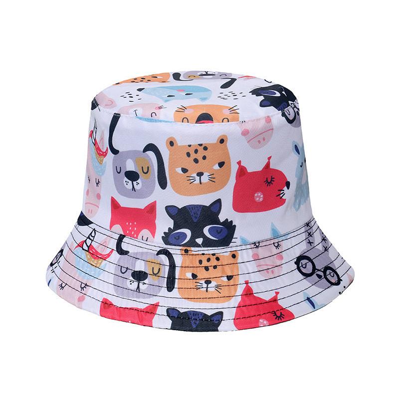 Trendy Pet Print Sun Hat For Women Fisherman Hat With Short Brim