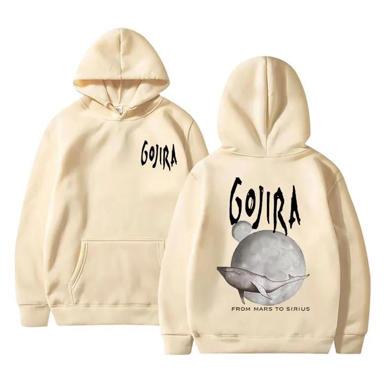 Metal Band Gojira From Mars Sirius Flying Whales Music Album Graphic Hoodie Men Women Fashion Vintage Pullover Tracksuit Cotton