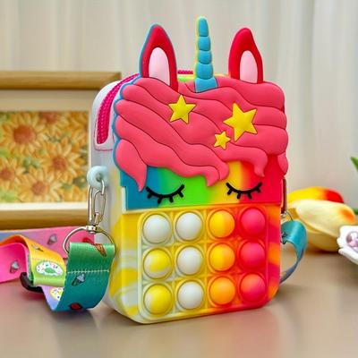 Cute Unicorn Messenger Bag Coin Purse: Girls Toys for Stress-Free Fun & Decompression!