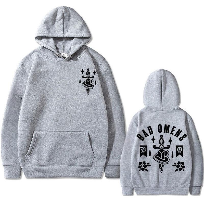 Awesome Bad Omens Band Tour American Music Double Sided Men's Hoodie Sweatshirt Men Womnen Brand Design Pullover Cotton Hoodies