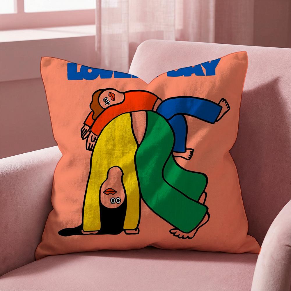 Embrace Creativity Cushion Cover Multi-Scene Pillow Cover for Home & Car - Reversible, Soft & Durable for Daily Use