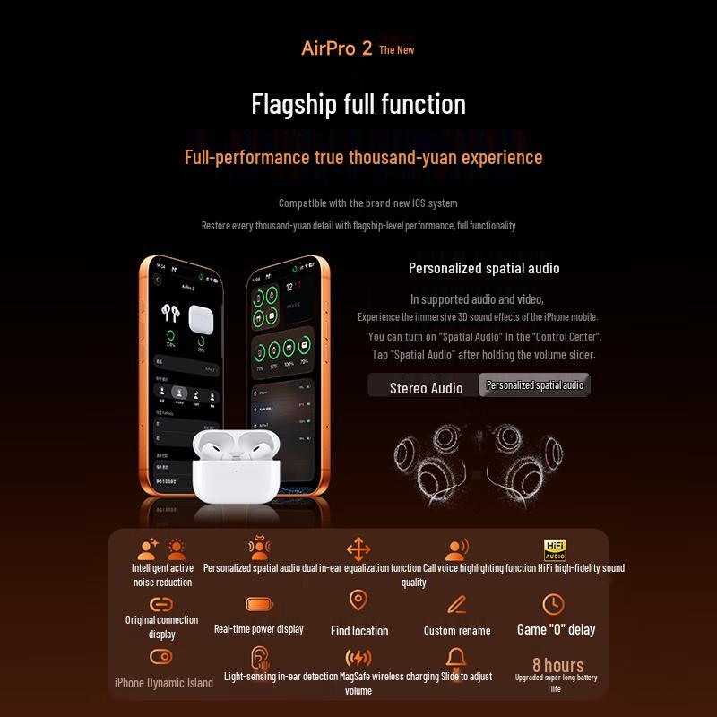 XEXO Pro 2 Wireless Active Noise Cancelling Earbuds for iPhone