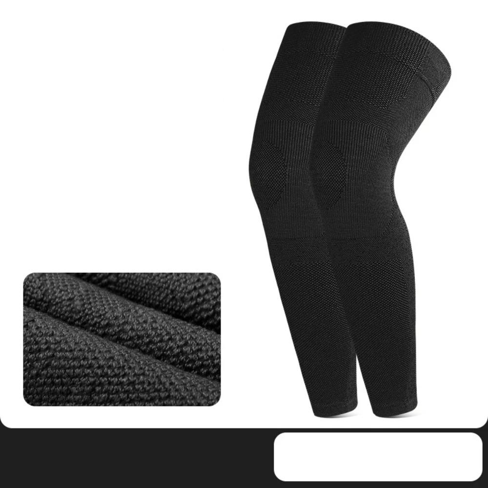 

Warm Cotton Sports Knee Pads Nude Black Grey Elastic Compression Knee Brace Compression Fitness Equipment Outdoor M чорний